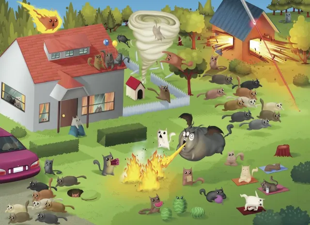 Exploding Kittens Housing Boom puzzle 1000 pezzi gatti