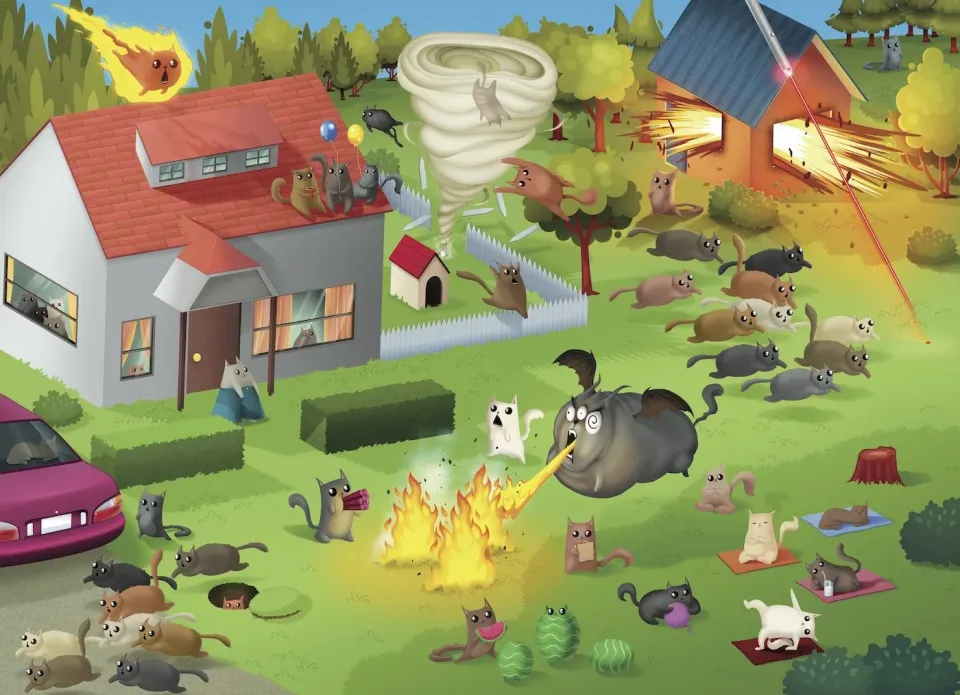Exploding Kittens Housing Boom puzzle 1000 pezzi gatti