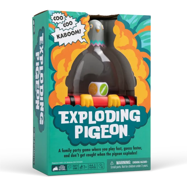 Exploding Kittens Exploding Pigeon gioco party con piccione