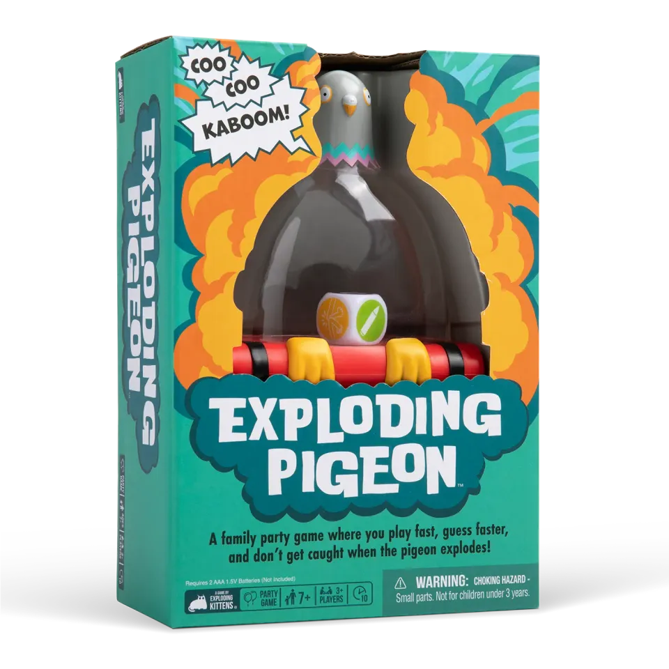 Exploding Kittens Exploding Pigeon gioco party con piccione