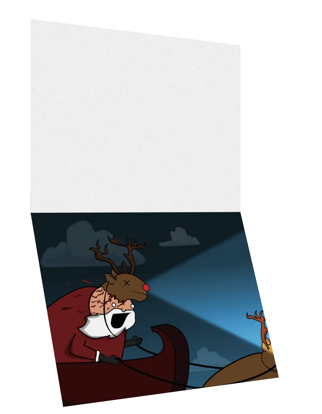 Exploding Kittens Rudolph biglietto natalizio NSFW