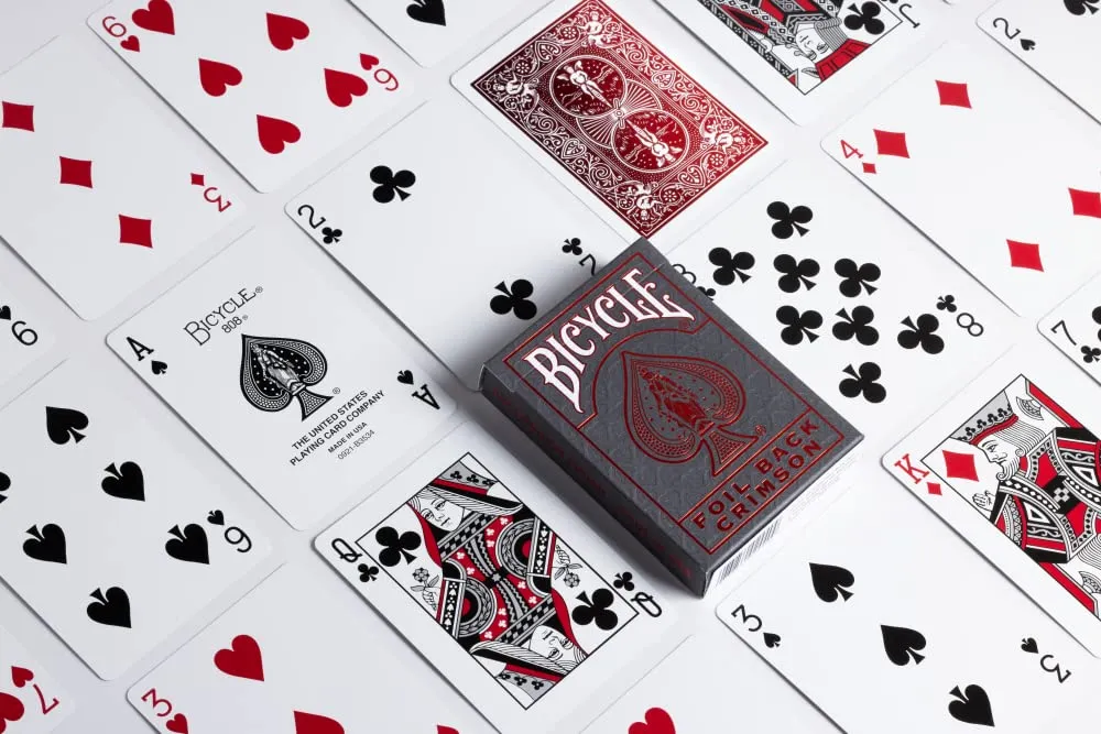 Bicycle Metalluxe Crimson Rider mazzo carte poker rosso