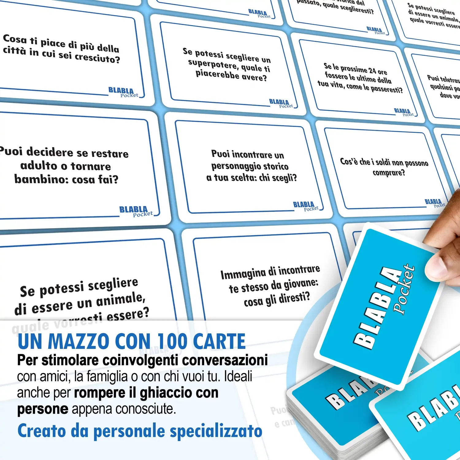 Magma Games BlaBla Pocket Per Amici gioco carte 100 carte conversazione