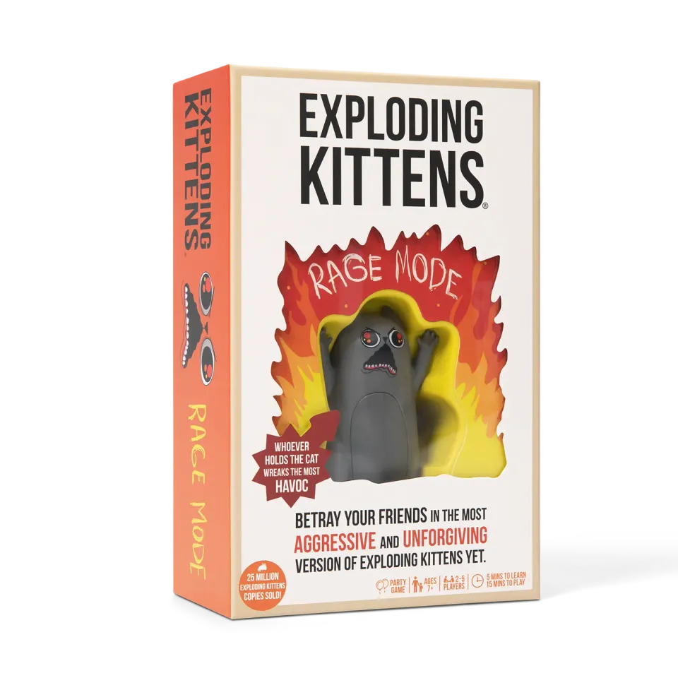 Exploding Kittens Rage Mode gioco carte tradimenti 2-5