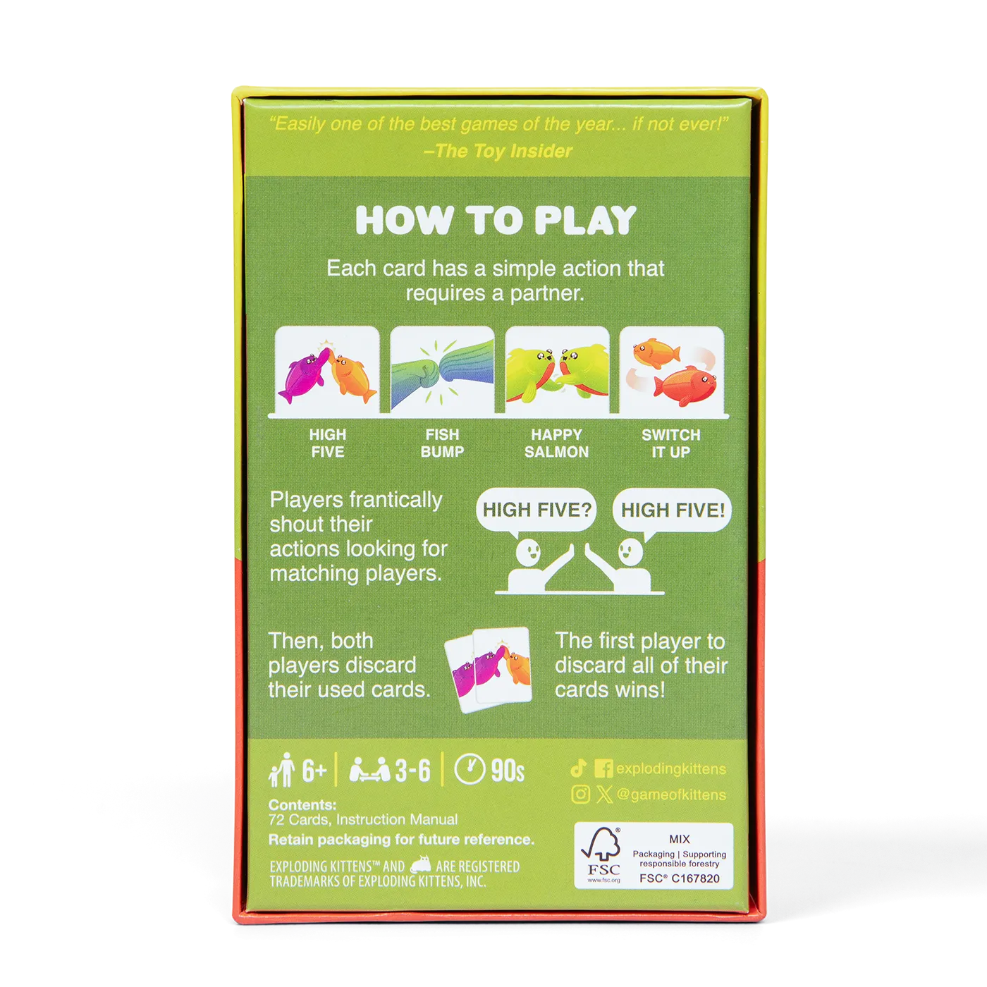 Exploding Kittens Happy Salmon gioco carte versione piccola party