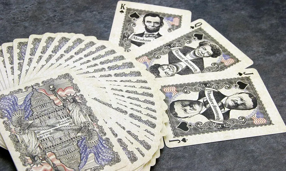 Bicycle Presidents Carte da Poker Bianco-Nero Presidenti USA