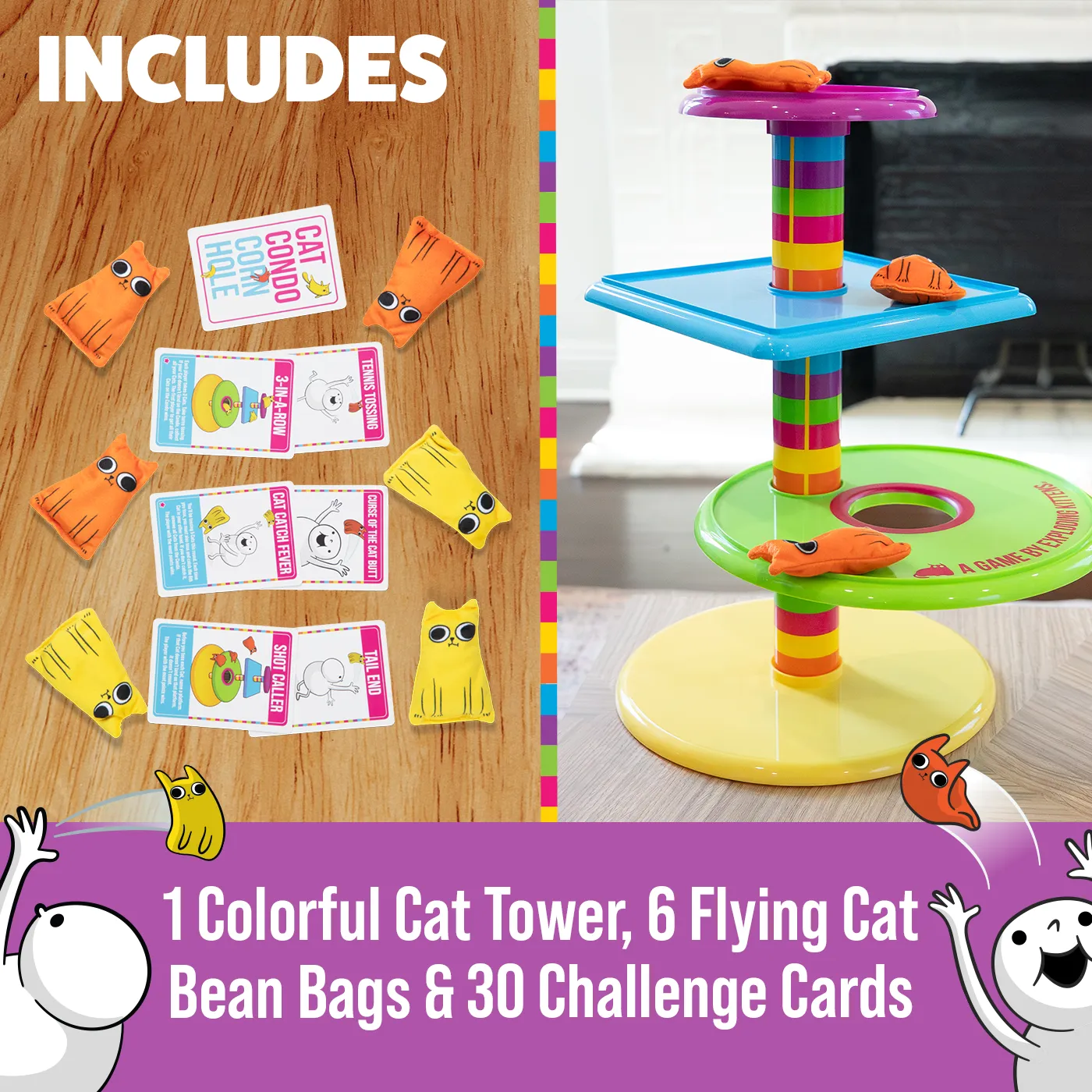 Exploding Kittens Cat Condo Cornhole gioco di lancio