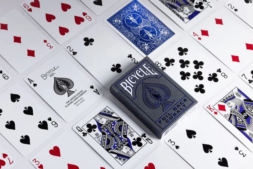 Bicycle Metalluxe Cobalt Rider mazzo carte da poker blu