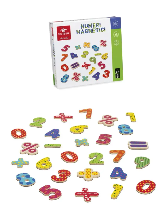 Dal Negro 53855 Numeri Magnetici gioco legno 77 pezzi