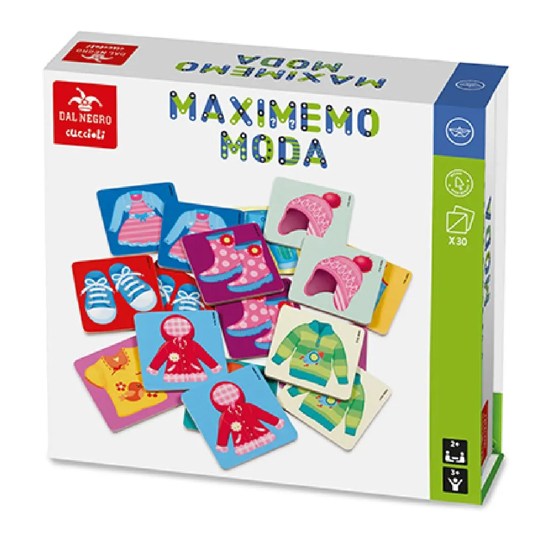 Dal Negro Maximemo Moda gioco memory legno 30 tessere