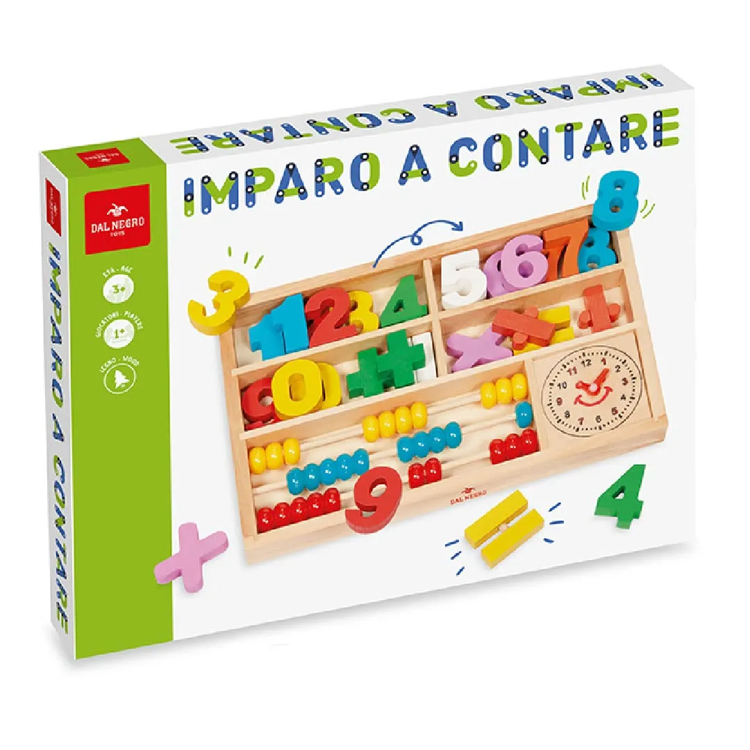 Dal Negro Imparo a Contare gioco educativo legno bambini 3+