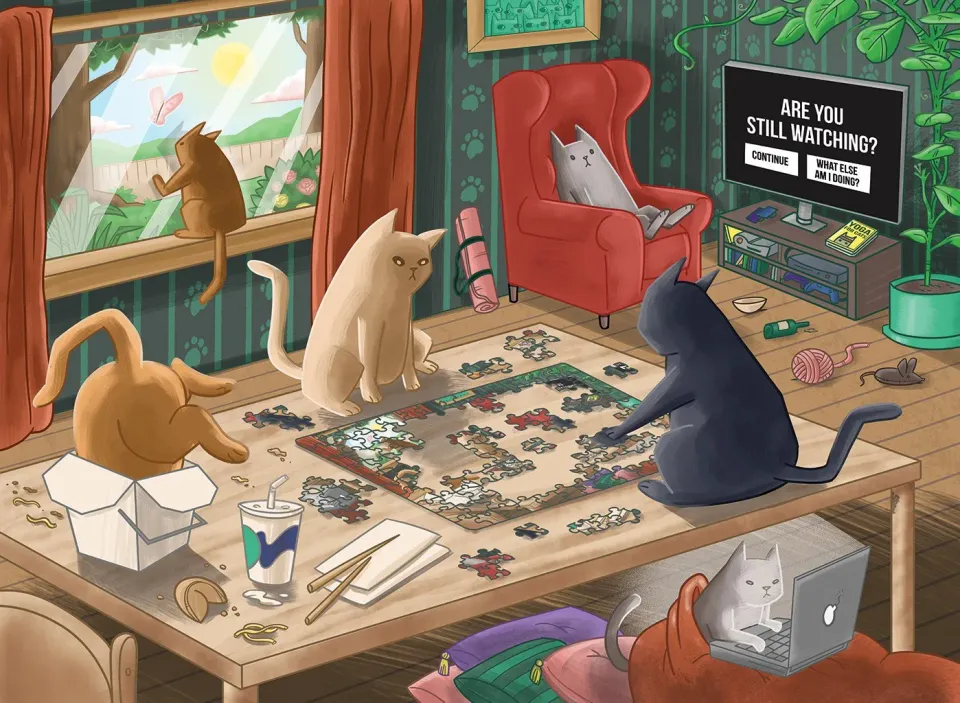 Exploding Kittens Cats in Quarantine puzzle gatti