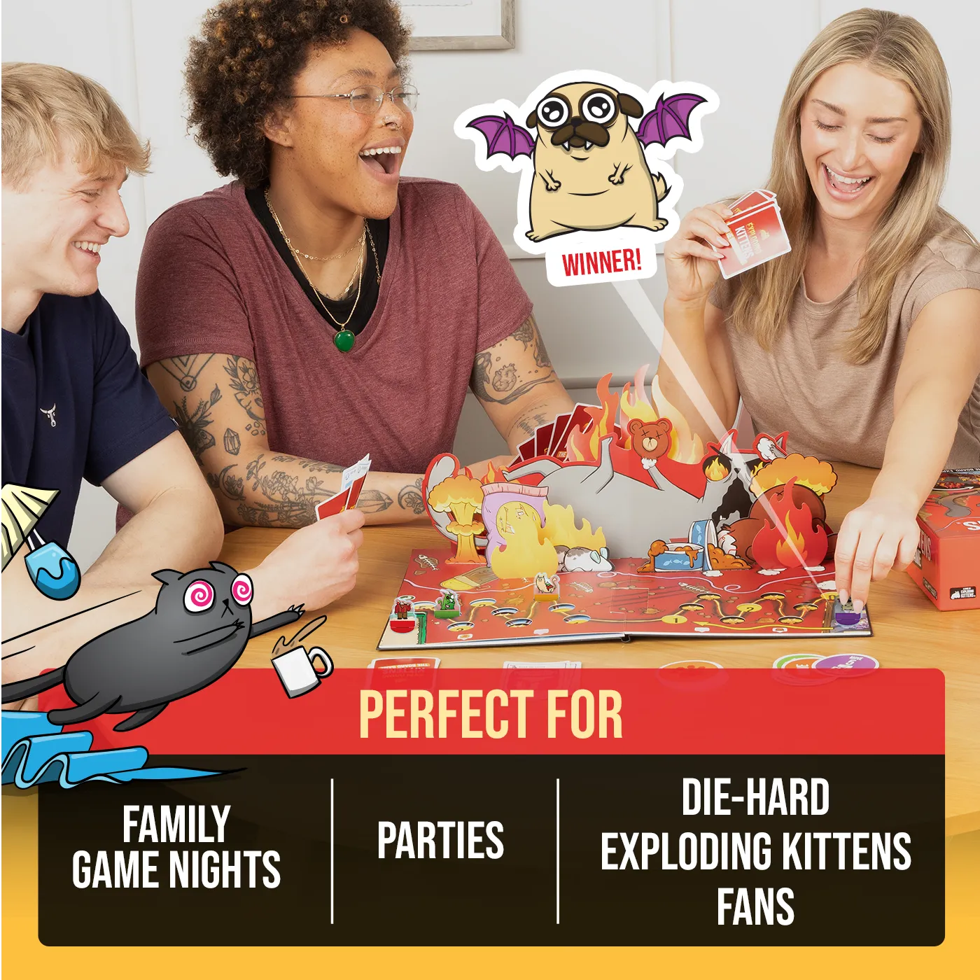 Exploding Kittens Super Fan Edition gioco da tavolo strategico