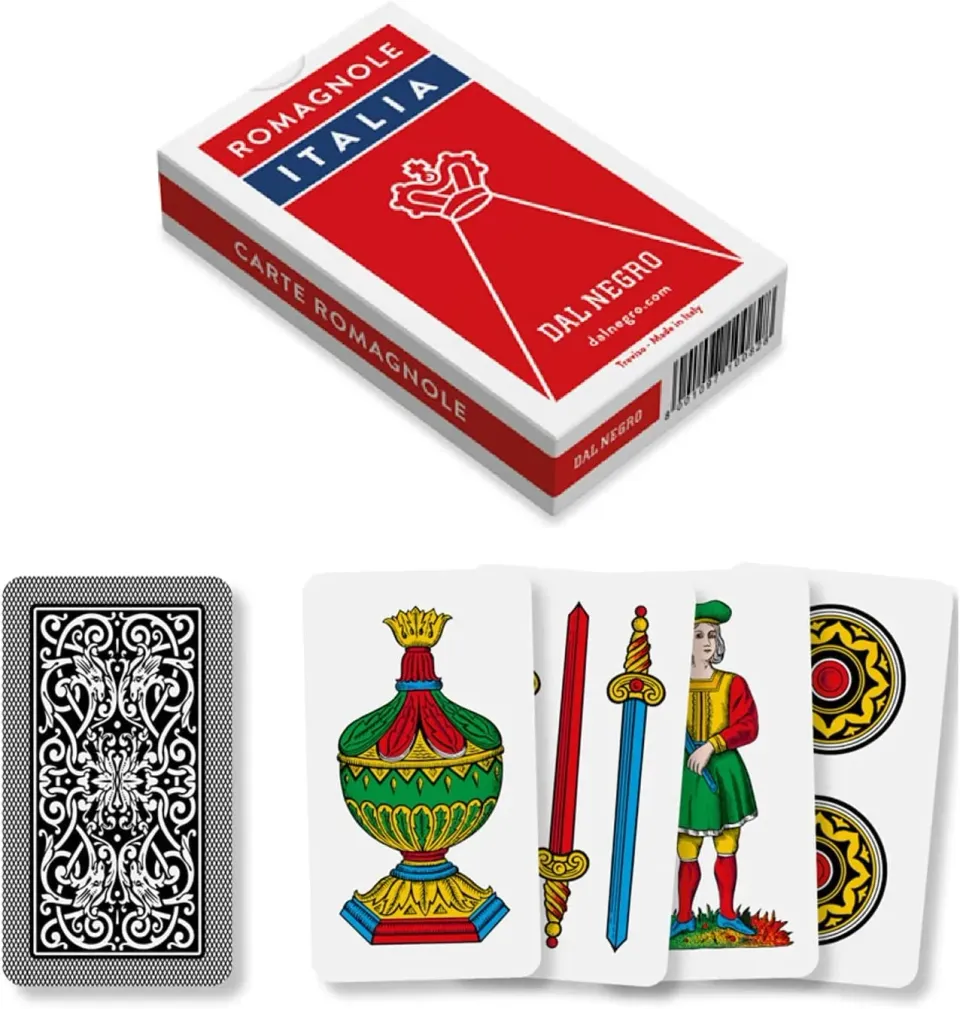 Dal Negro Romagnole Italia mazzo 40 carte 51x91 mm per scopa