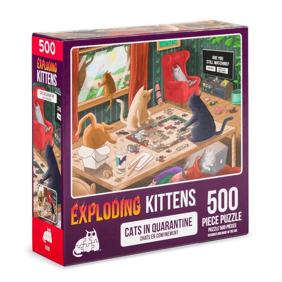 Exploding Kittens Cats in Quarantine puzzle gatti