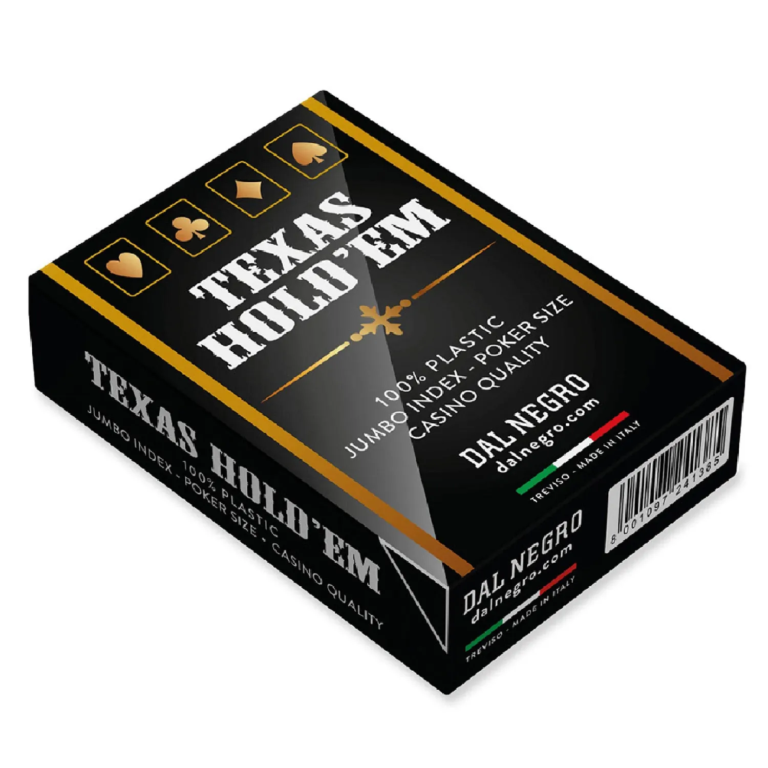 Dal Negro Texas Hold'em Casino Quality carte poker PVC nero