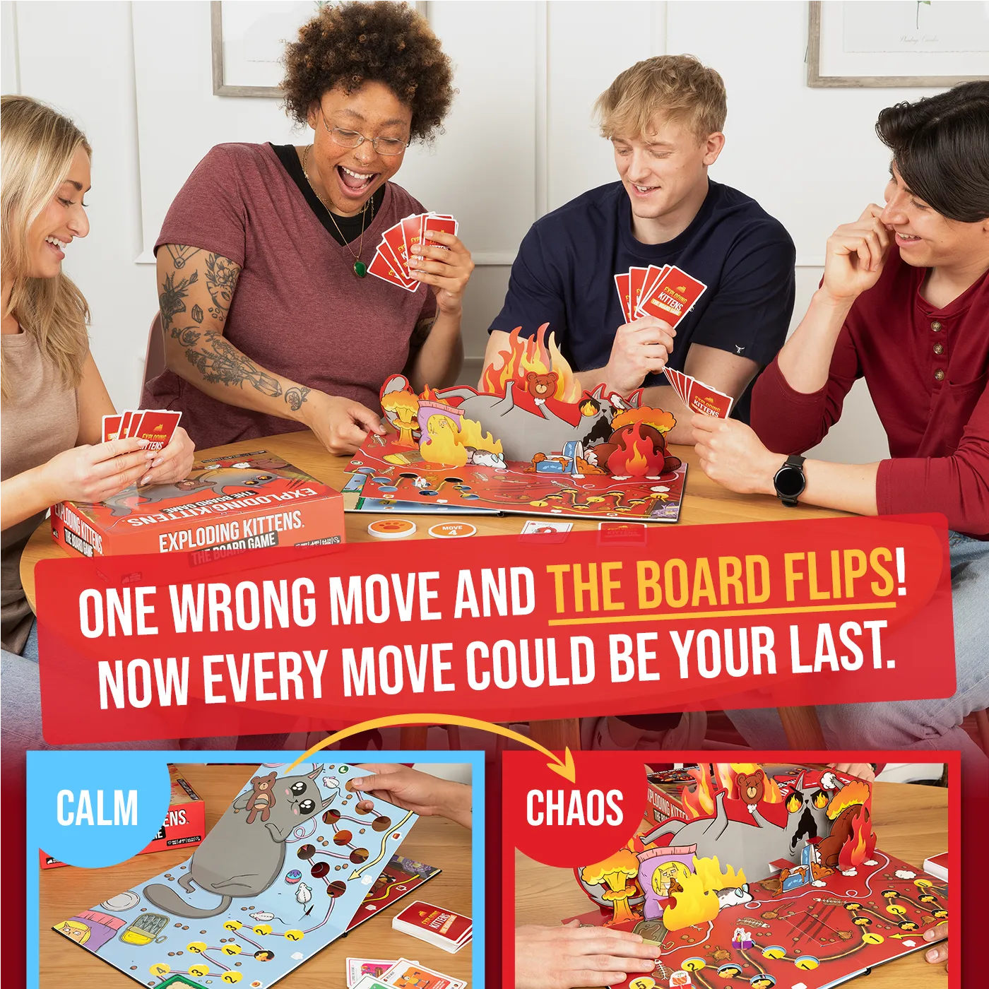 Exploding Kittens The Board Game gioco da tavolo plancia doppia