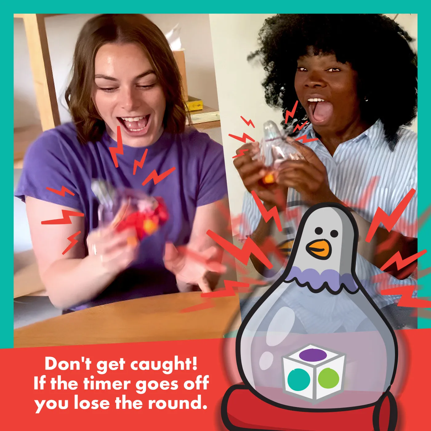 Exploding Kittens Exploding Pigeon gioco party con piccione