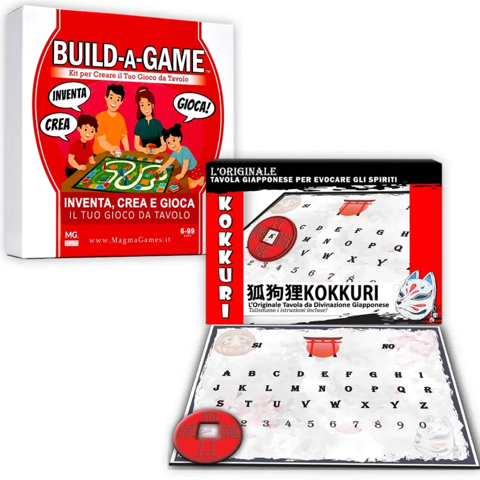 Magma Games Kokkuri + Build-a-Game bundle giochi tavolo crea e mistero
