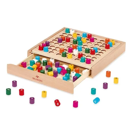 Dal Negro Our Sudoku gioco da tavolo in legno 81 pedine 9 colori