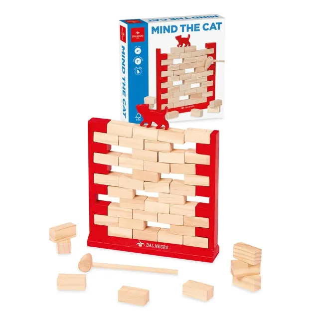 Dal Negro Mind the Cat gioco da tavolo equilibrio 44 mattoni