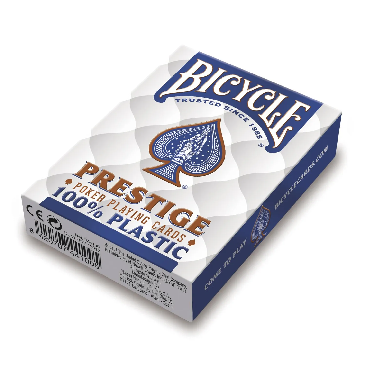 Bicycle Prestige carte da poker plastica indici jumbo rosso/blu