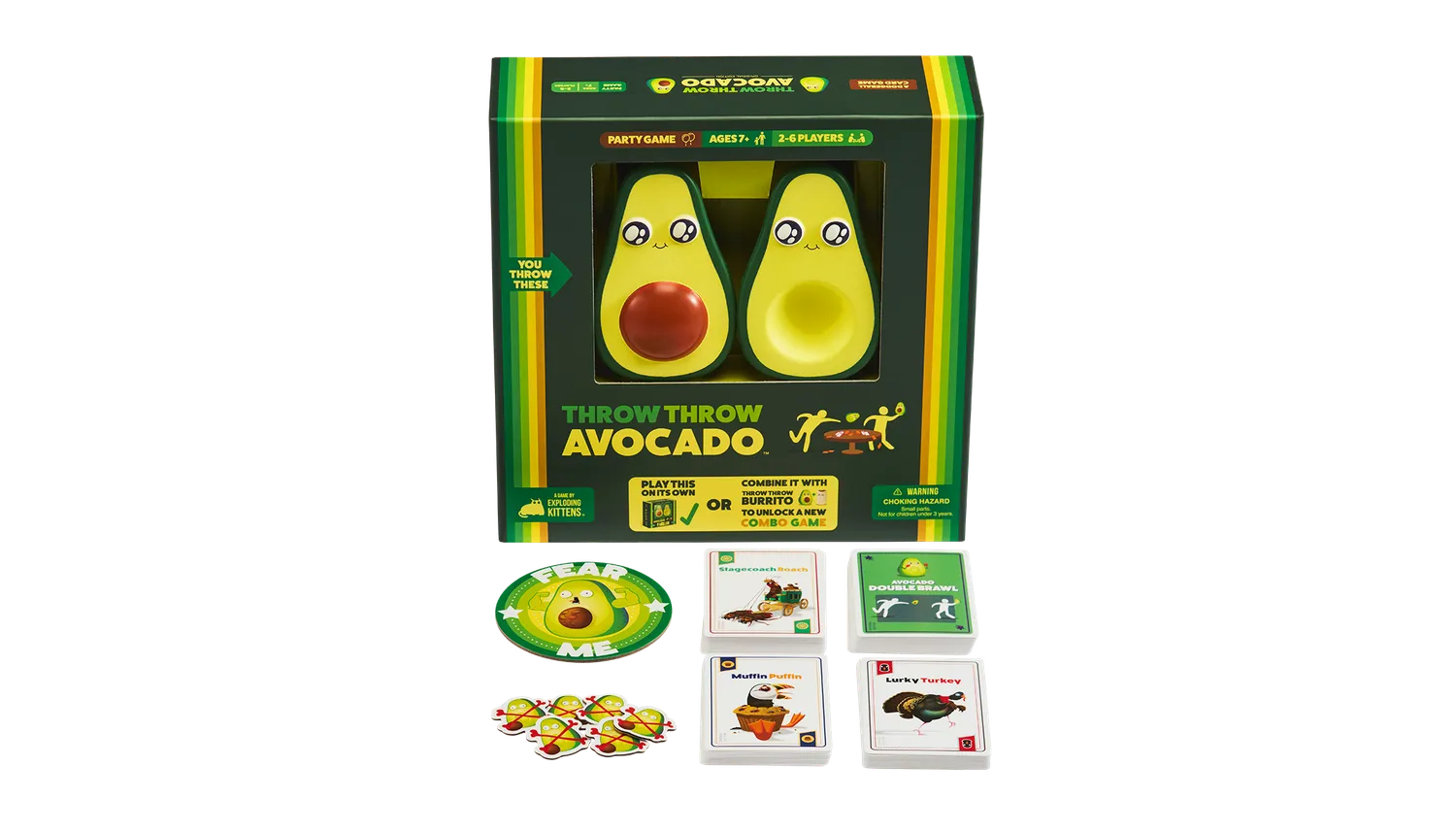 Exploding Kittens Throw Throw Bundle gioco Burrito+Avocado
