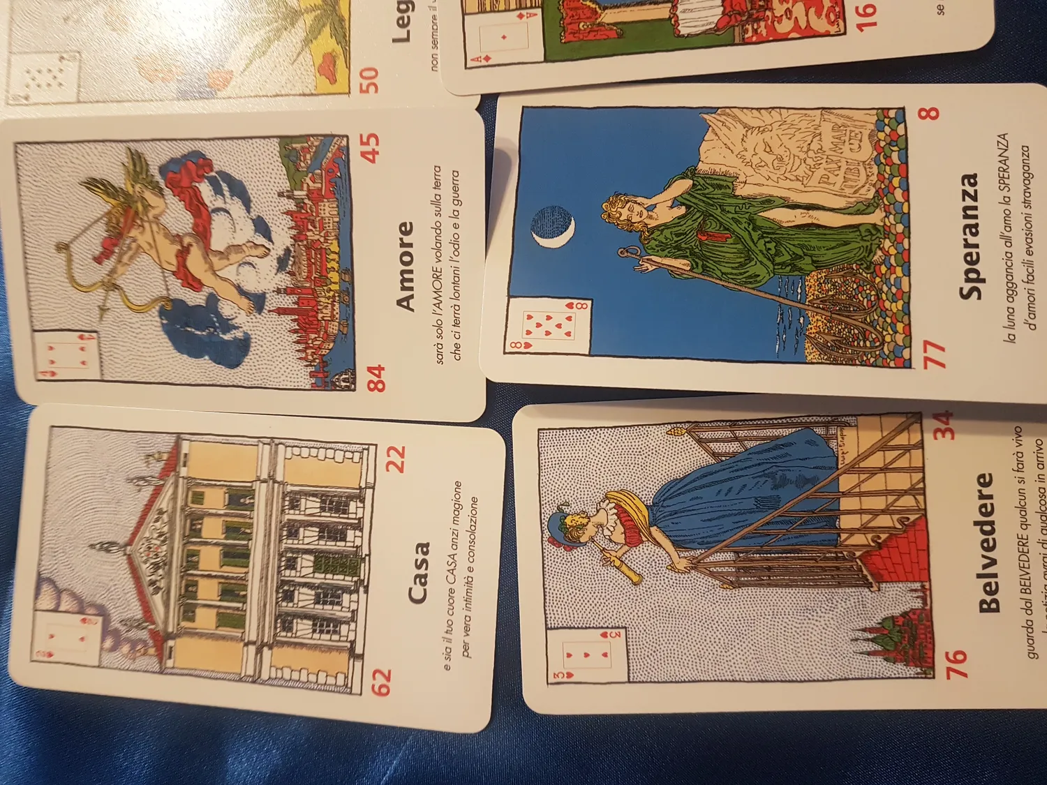 Dal Negro Sibilla 800 di Scapini carte divinatorie 52 carte 60x140