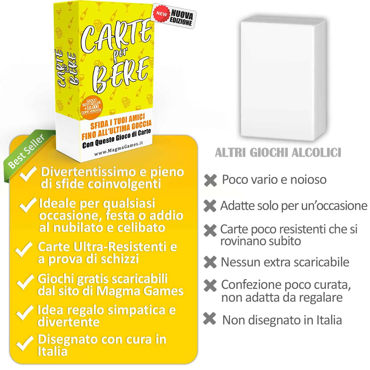 Magma Games Carte per Bere party game 120 carte 18+