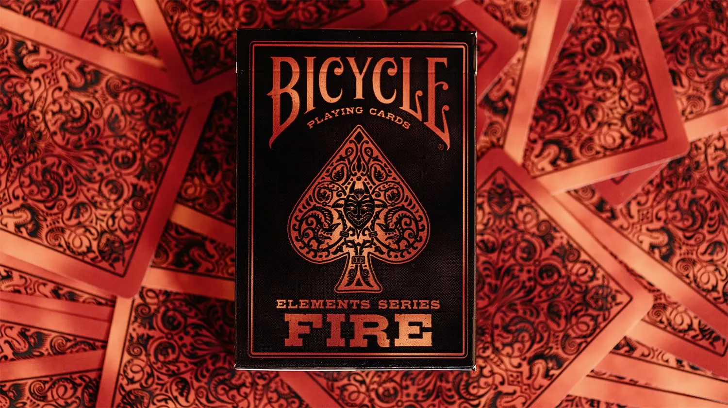 Bicycle Fire carte da poker mazzo collezione fiamme rosse