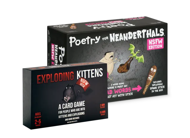 Exploding Kittens NSFW Bundle giochi carte vietato 17+