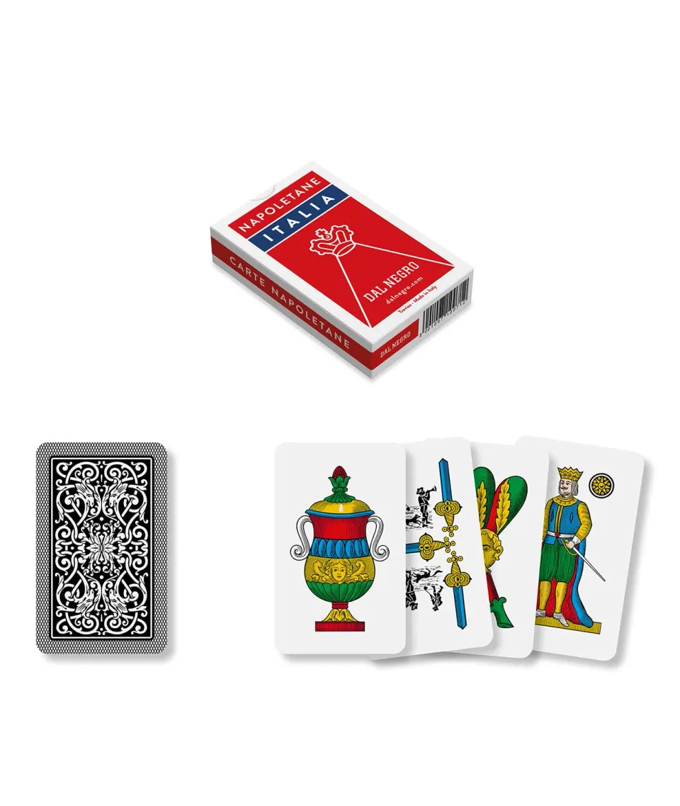 Dal Negro Napoletane 10071 Carte da Gioco 40 Carte Astuccio Rosso
