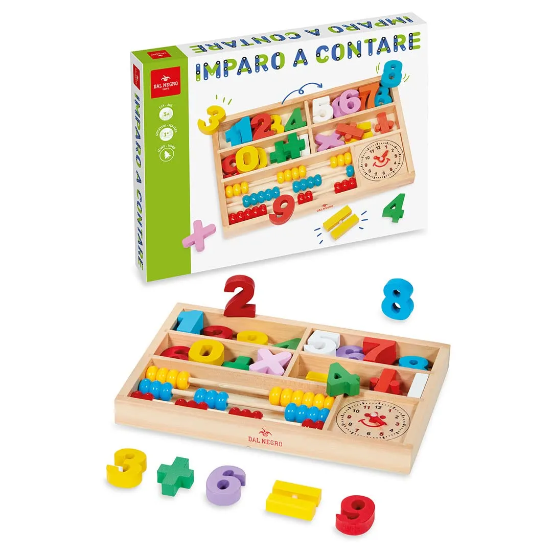 Dal Negro Imparo a Contare gioco educativo legno bambini 3+