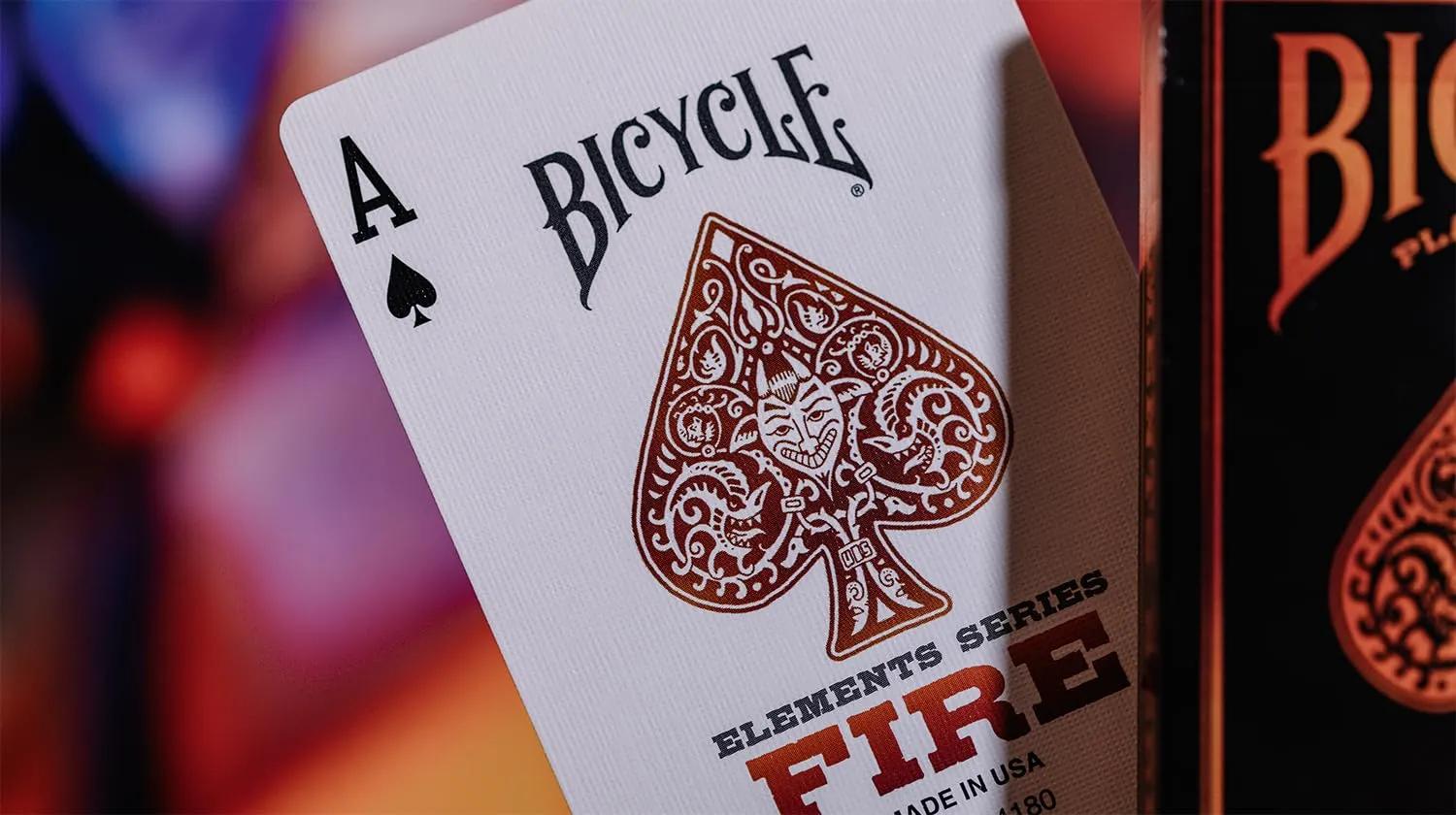 Bicycle Fire carte da poker mazzo collezione fiamme rosse