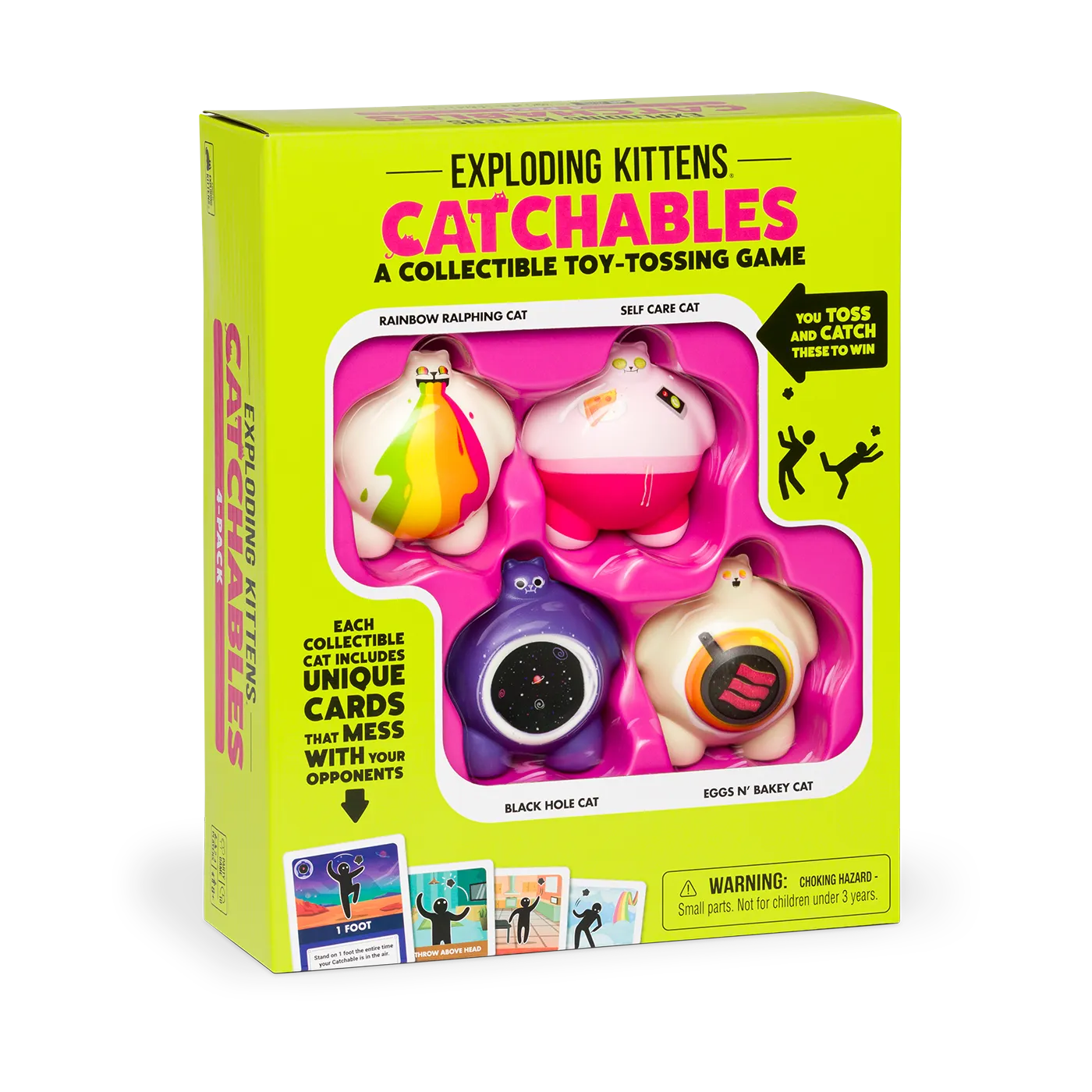 Exploding Kittens Catchables 4-Pack gioco lancio 4 gatti morbidi