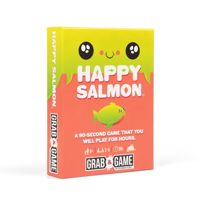 Exploding Kittens Happy Salmon Grab & Game gioco carte viaggio