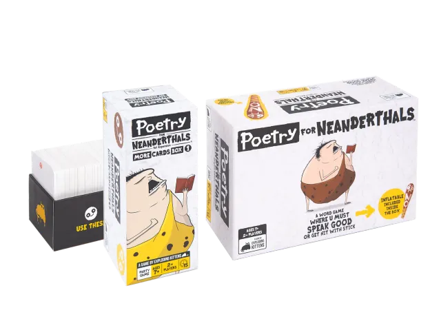 Exploding Kittens Poetry for Neanderthals bundle gioco inglese