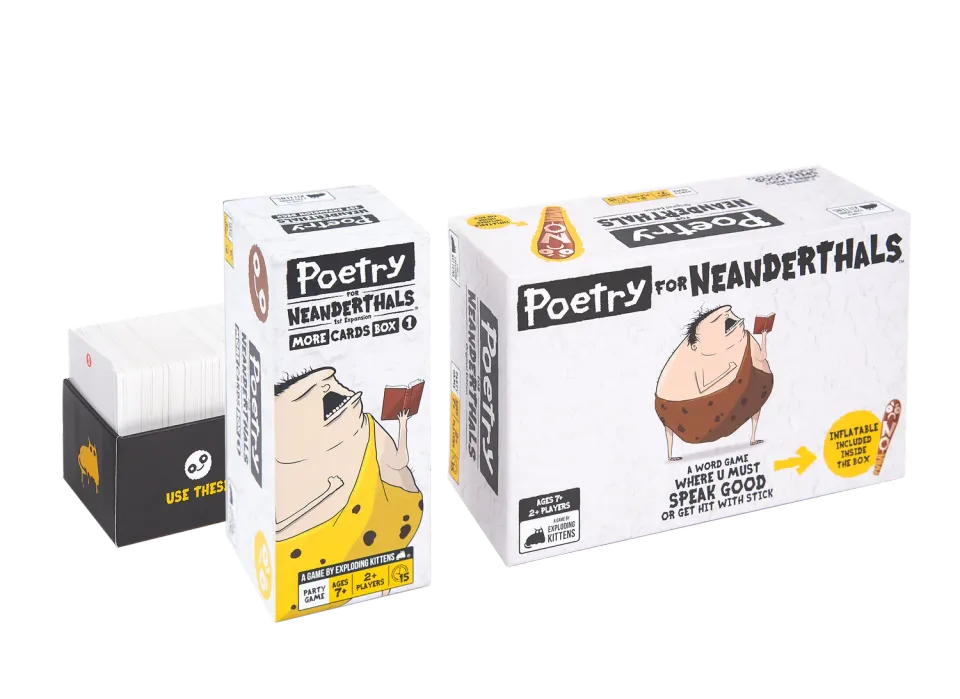 Exploding Kittens Poetry for Neanderthals bundle gioco inglese