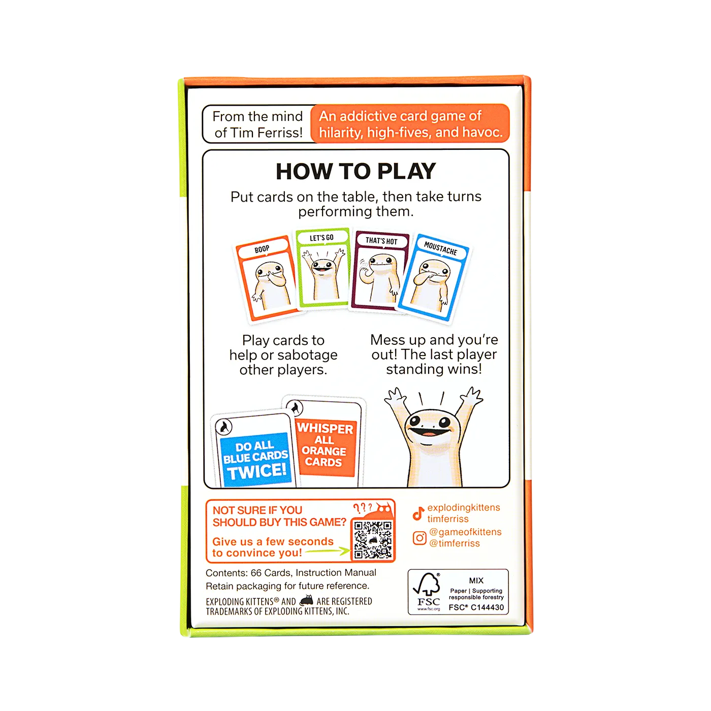 Exploding Kittens Coyote gioco di carte sequenza memoria