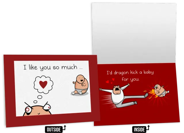 Exploding Kittens Baby Kick biglietto auguri singolo amore amicizia