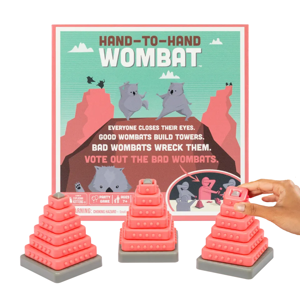 Exploding Kittens Hand-To-Hand Wombat gioco bendati bluff