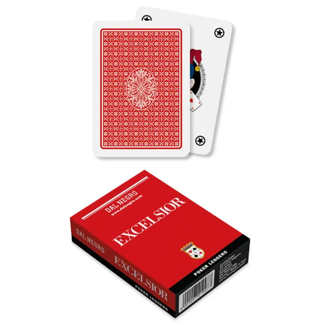 Dal Negro Poker Excelsior mazzo carte poker singolo astuccio rosso