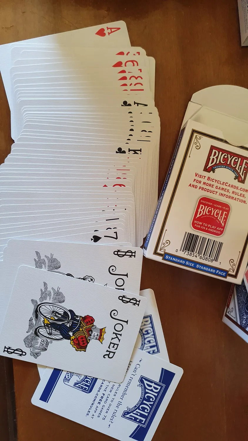Bicycle Rider Back 808 carte da poker doppio mazzo rosso blu