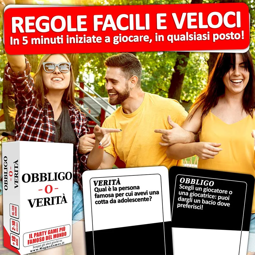 Magma Games Obbligo o Verità carte party 120+120 18+