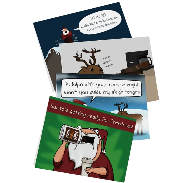 Exploding Kittens Christmas Greeting Card biglietti natale 4 pack adulti