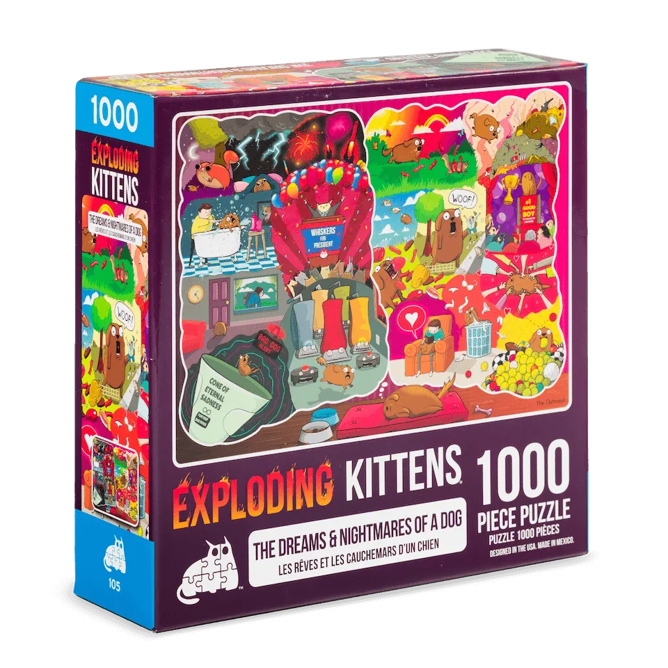Exploding Kittens Dreams Nightmares Dog puzzle 1000 pezzi cane
