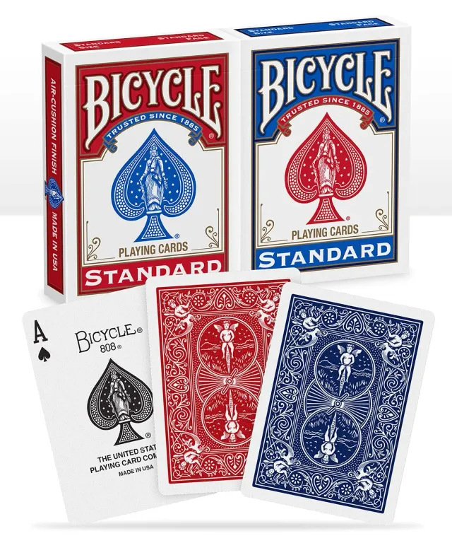 Bicycle Rider Back 808 carte da poker doppio mazzo rosso blu