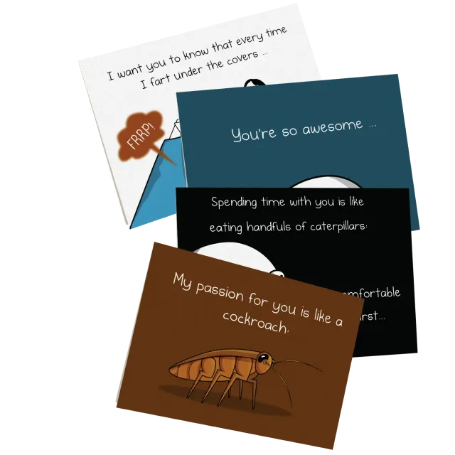 Exploding Kittens NSFW Love Friendship biglietti 4 pack