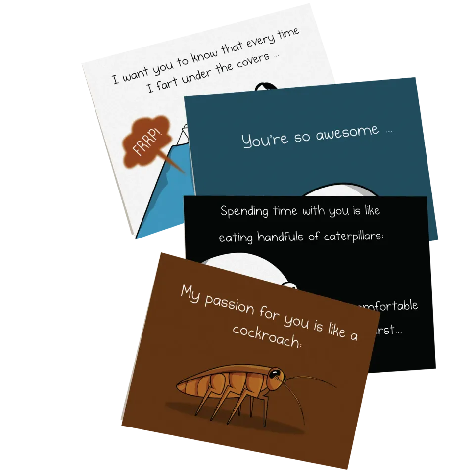 Exploding Kittens NSFW Love Friendship biglietti 4 pack