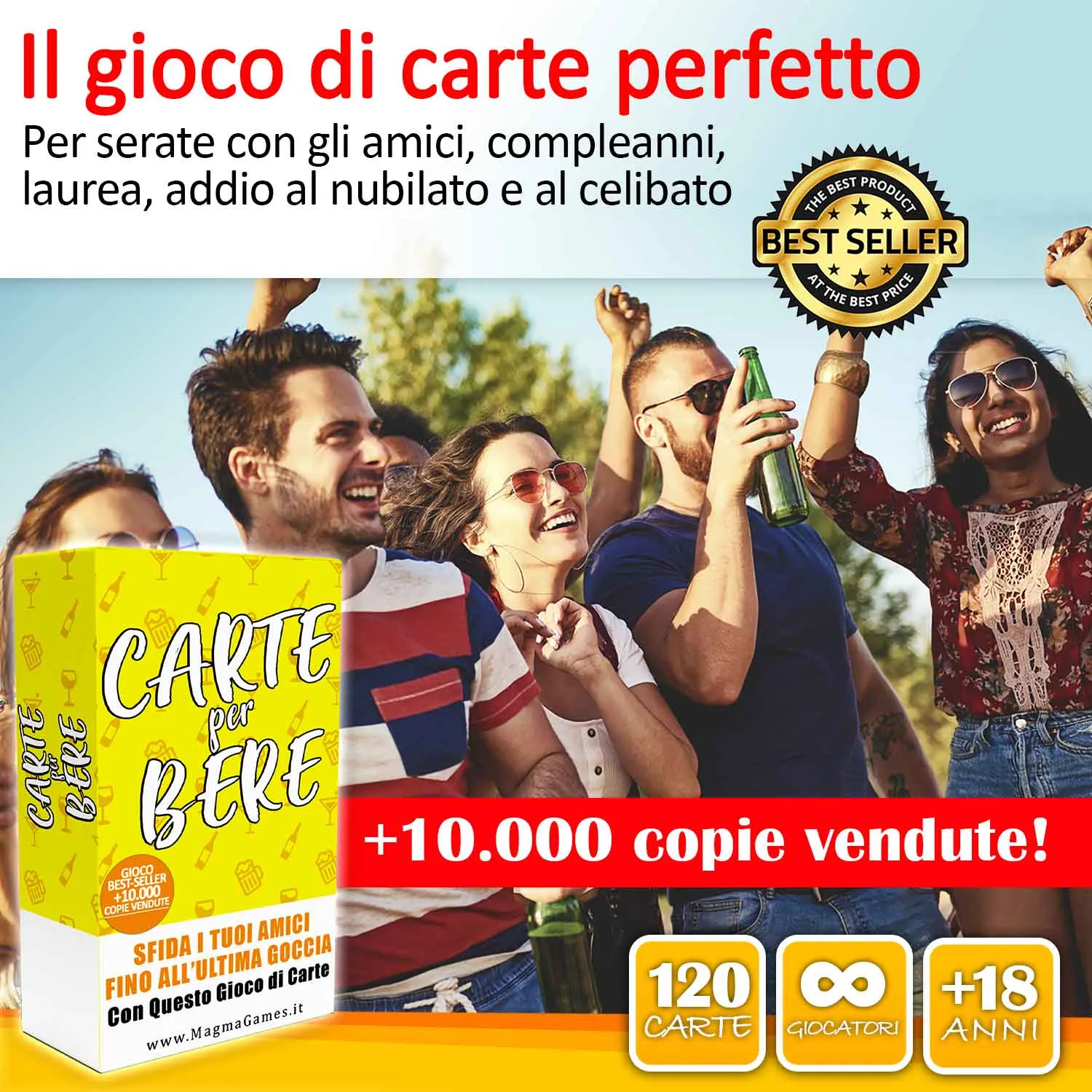 Magma Games Carte per Bere party game 120 carte 18+
